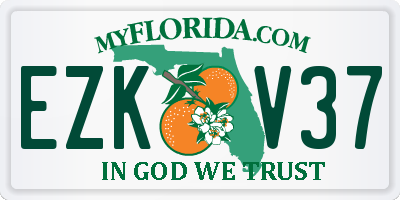 FL license plate EZKV37