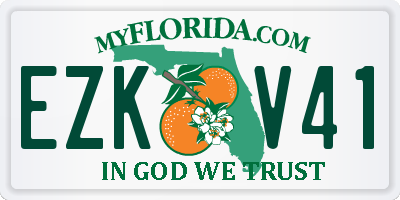 FL license plate EZKV41