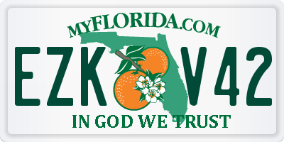 FL license plate EZKV42