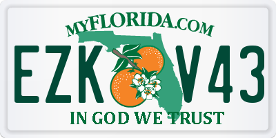 FL license plate EZKV43