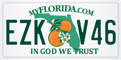 FL license plate EZKV46