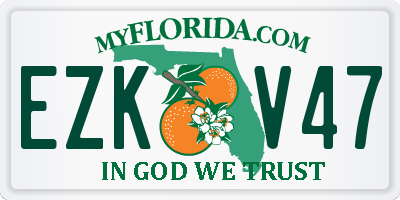 FL license plate EZKV47