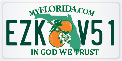 FL license plate EZKV51