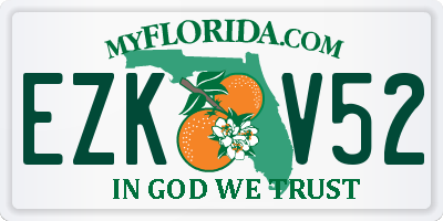 FL license plate EZKV52