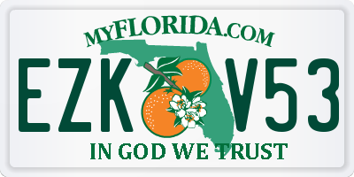 FL license plate EZKV53