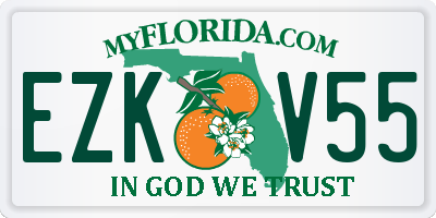 FL license plate EZKV55