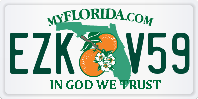 FL license plate EZKV59