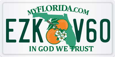 FL license plate EZKV60