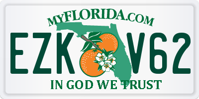 FL license plate EZKV62