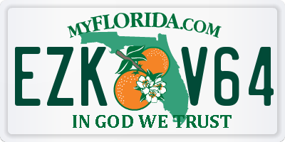 FL license plate EZKV64