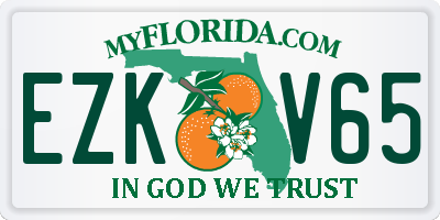 FL license plate EZKV65