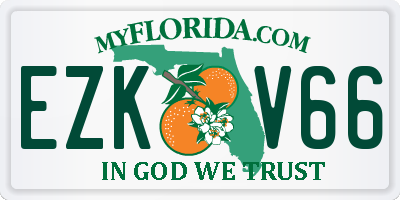 FL license plate EZKV66