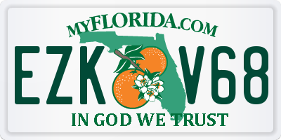 FL license plate EZKV68