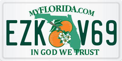 FL license plate EZKV69