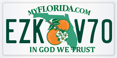 FL license plate EZKV70