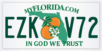 FL license plate EZKV72