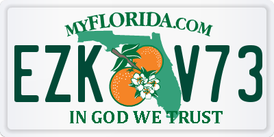 FL license plate EZKV73