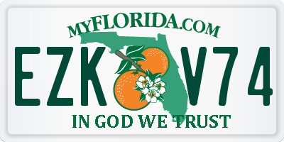 FL license plate EZKV74