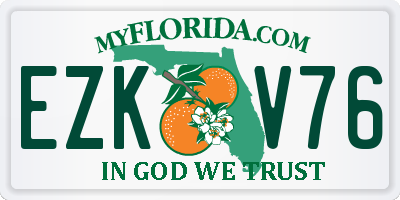 FL license plate EZKV76