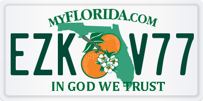 FL license plate EZKV77