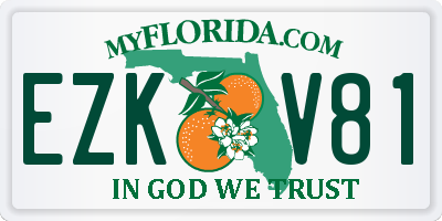 FL license plate EZKV81