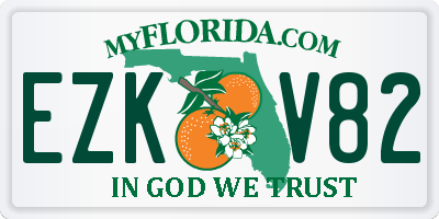 FL license plate EZKV82