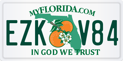 FL license plate EZKV84