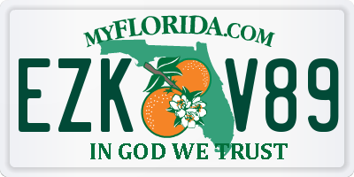 FL license plate EZKV89