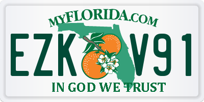 FL license plate EZKV91