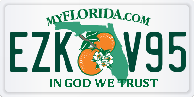 FL license plate EZKV95