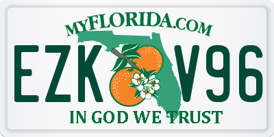 FL license plate EZKV96