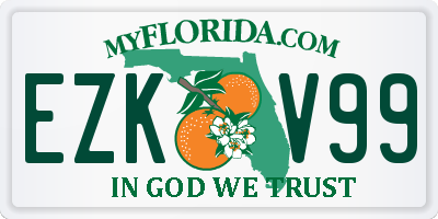 FL license plate EZKV99