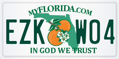 FL license plate EZKW04