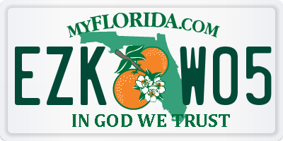 FL license plate EZKW05