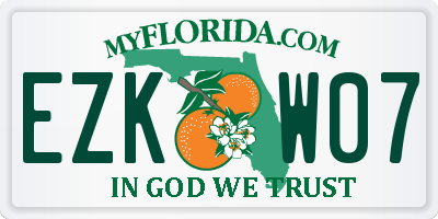 FL license plate EZKW07