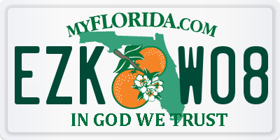 FL license plate EZKW08