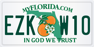 FL license plate EZKW10