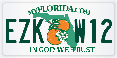 FL license plate EZKW12