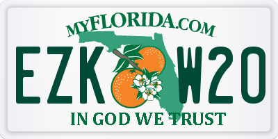 FL license plate EZKW20