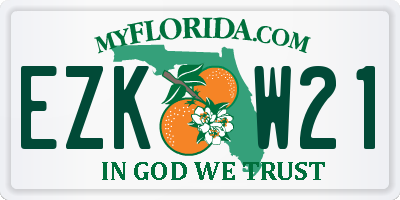 FL license plate EZKW21