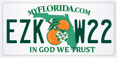 FL license plate EZKW22