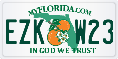 FL license plate EZKW23