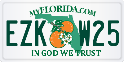 FL license plate EZKW25