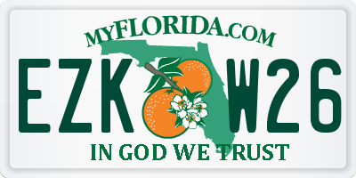 FL license plate EZKW26