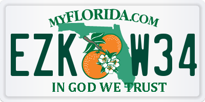 FL license plate EZKW34