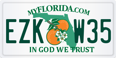 FL license plate EZKW35