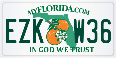 FL license plate EZKW36