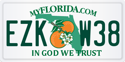 FL license plate EZKW38