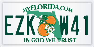 FL license plate EZKW41