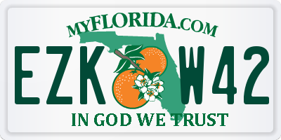 FL license plate EZKW42